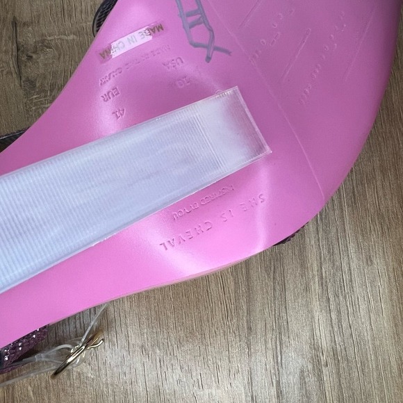 She Is Cheval “Did My Heart Love, ‘Til Now?” Limited Edition Sparkle Pink Wedge - Picture 12 of 13